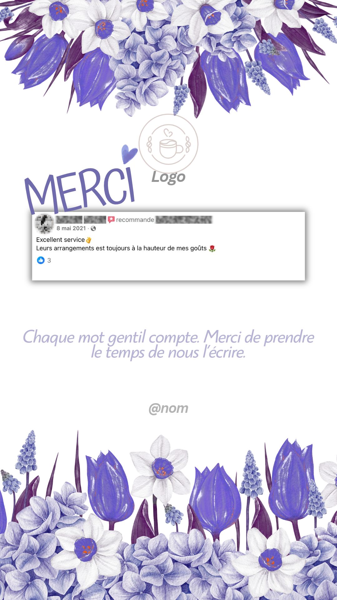 Merci à nos clients, Story · avis client